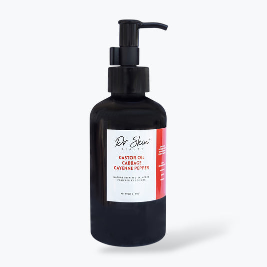 CASTOR OIL WITH CAYENNE 8oz | Infused with Cayenne Pepper, Cabbage for Support with Pain Relief, Inflammation, and Muscle Recovery