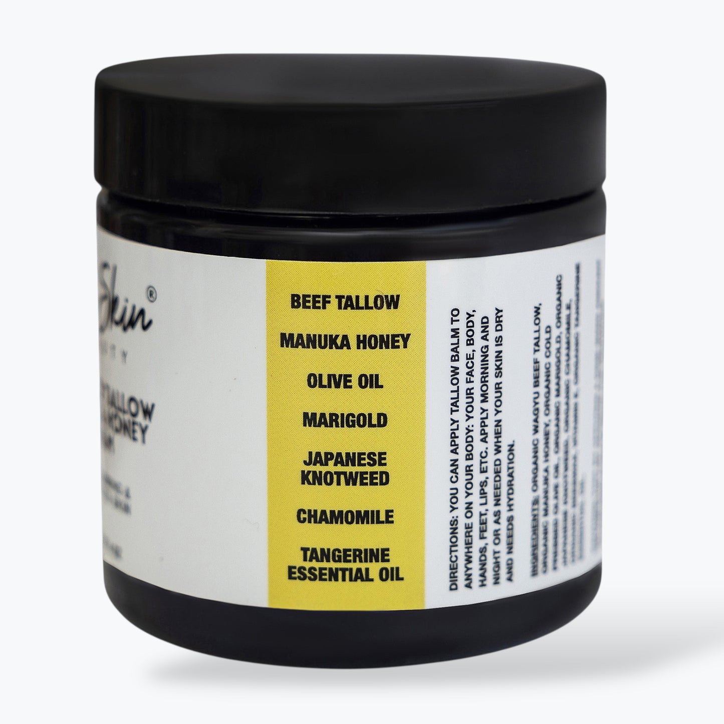 WHIPPED TALLOW MANUKA HONEY BALM (CITRUS) 4oz | Radiant Glow, Anti-Aging, Moisture Boost, and Relief for Acne, Psoriasis & Eczema