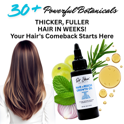 Dr. Skin Hair Growth Oil - 30+ Botanicals for Thicker, Fuller Hair | Rosemary, Bhringraj & Castor Oil