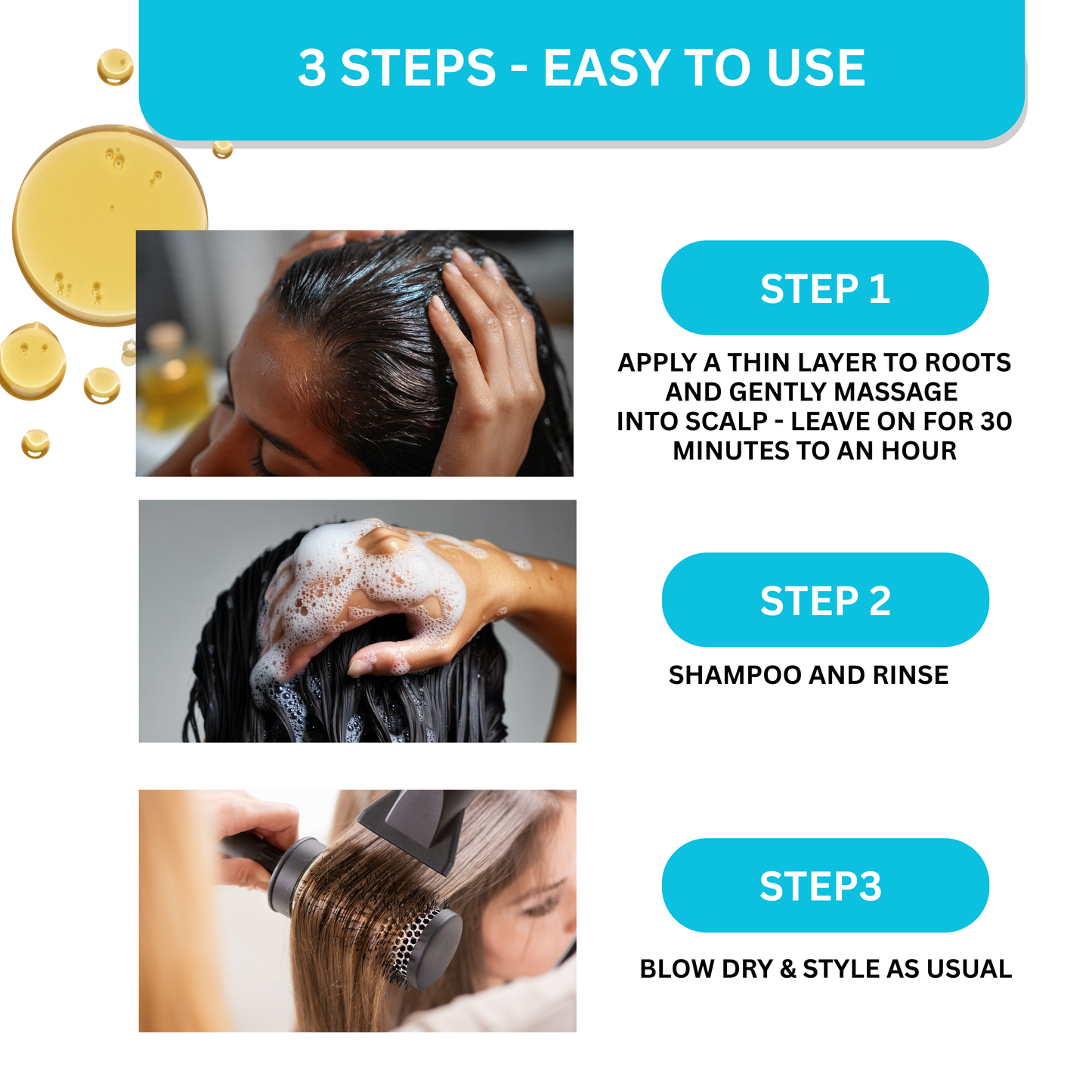 Dr. Skin Hair Growth Oil - 30+ Botanicals for Thicker, Fuller Hair | Rosemary, Bhringraj & Castor Oil