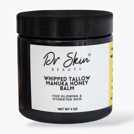 WHIPPED TALLOW MANUKA HONEY BALM (CITRUS) 4oz | Radiant Glow, Anti-Aging, Moisture Boost, and Relief for Acne, Psoriasis & Eczema